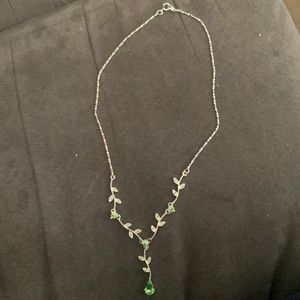 Necklace with green stones